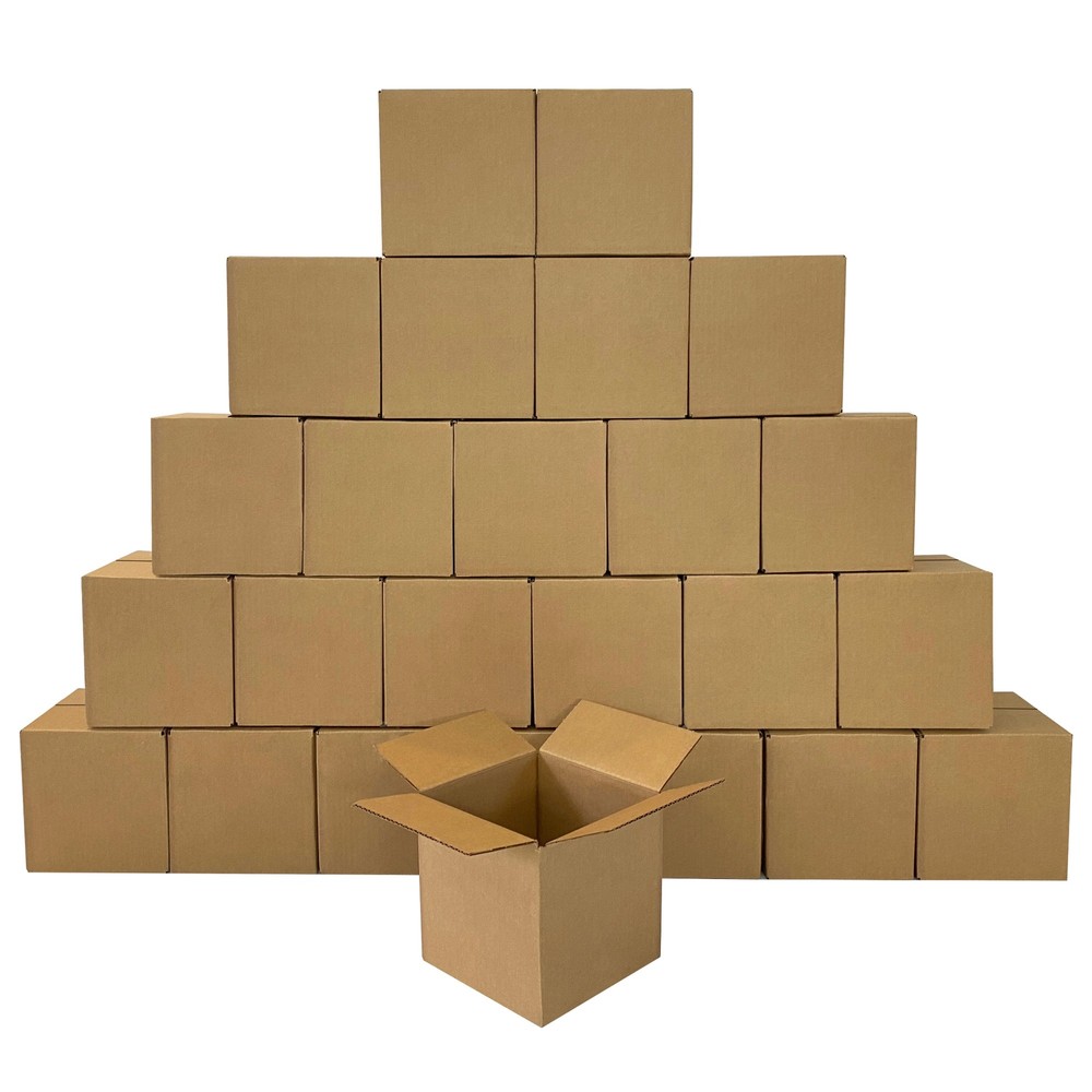 UOFFICE 25 Corrugated Boxes 8 x 8 x 8″ Cube – Shipping Mailing Box Cartons