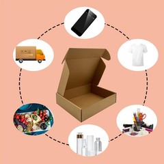 13x10x3 inches Shipping Boxes Set of 20, Brown Corrugated Cardboard Mailers