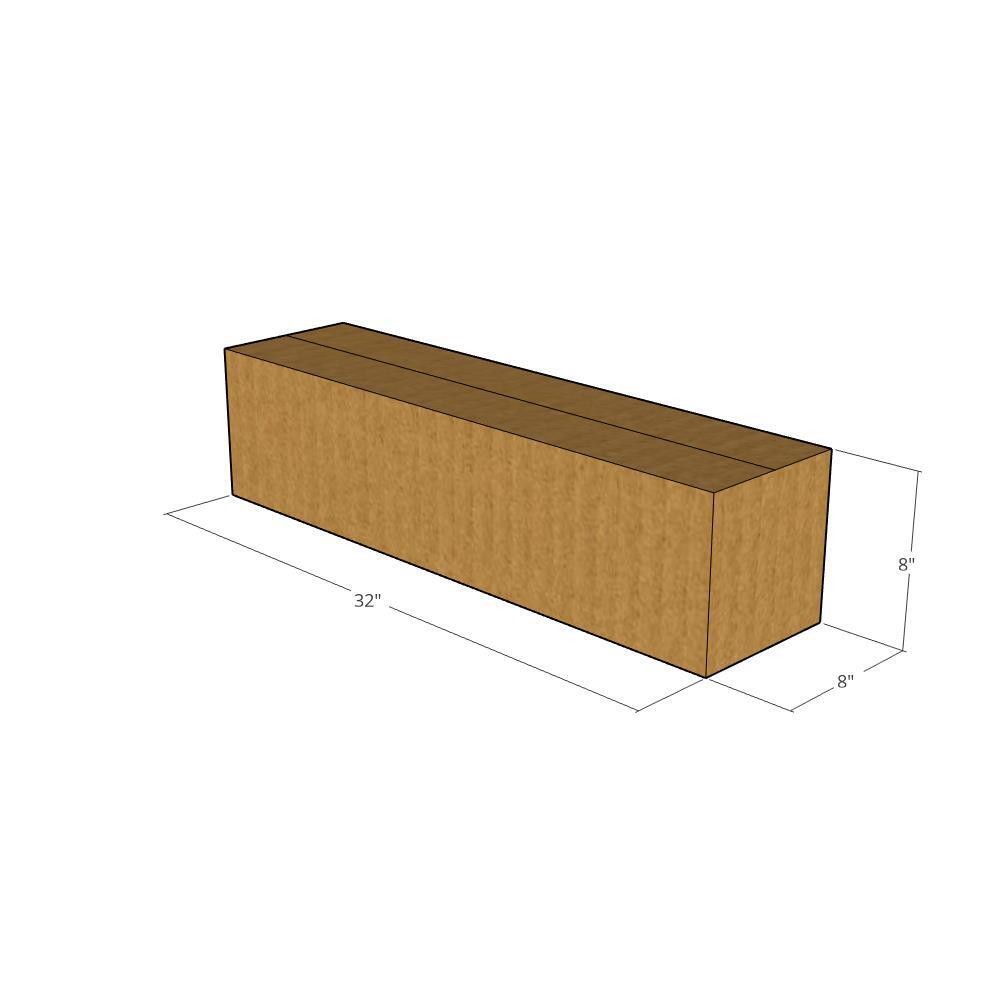 10 32x8x8 Kraft Brown Corrugated Shipping Boxes 32 ECT New