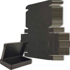 6x4x1 inches Small Shipping Boxes Set of 50 – Black Mailer Corrugated Cardboa…