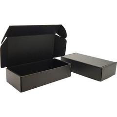50 Pack Black 7x5x2 Inch Small Corrugated Cardboard Shipping Mailer Boxes