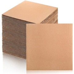 Hacaroa 50 Pack Corrugated Cardboard Sheets 2mm Thick, 12″ x 12″ Flat Inserts…