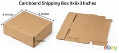 LOT OF 50 9″ x 6″ x 3″ Corrugated Kraft Mailer Shipping Box FREE SHIP Cardboard