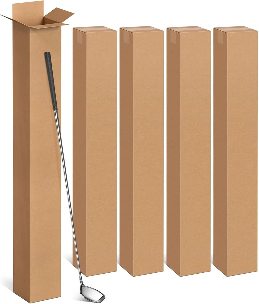 10 Pcs 4 X 4 X 48 Inch Golf Club Shipping Boxes 4L X 4W X 48H Tall Corrugated Bo