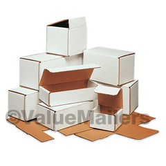 50 – 17 1/2 x 3 1/2 x 3 1/2 White Corrugated Shipping Packing Box Boxes Mailers