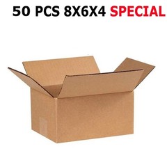 50 8x6x4 Cardboard Paper Boxes Mailing Packing Shipping Box Corrugated