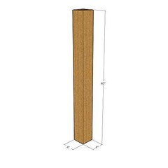 4x4x40 Tall Corrugated Shipping Boxes 32 ECT Single-Wall, 25/Pack