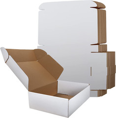 Shipping Boxes Popular Sizes Set 20,25,50 White Corrugated Cardboard Box Light