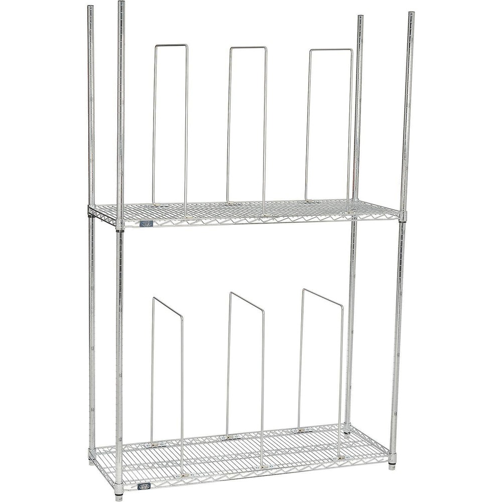 48″Lx18″Wx78-1/2″H Stationary Dual Level Carton Stand With 6 Dividers