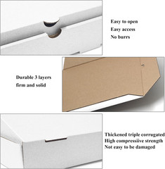 15 Pcs Cardboard Pizza Box 7.3 x 7.3 x 1.6 Inch White Kraft Corrugated Mini Pizz