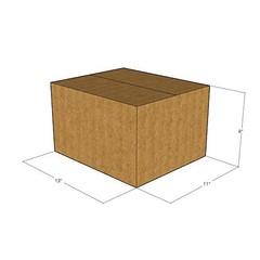 10 13x11x8 Kraft Brown Corrugated Shipping Boxes 32 ECT Single-Wall New