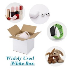 Shipping Boxes 6x6x6 Set Of 6, White Corrugated Cardboard Box For Mailing