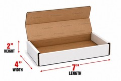 150 Mixed Size White Corrugated Mailer Shipping Boxes 6x4x3 7x4x2 8x3x2 50 Each