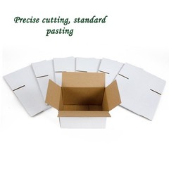 6x4x4 Inches Shipping Boxes Set of 40, White Corrugated Cardboard Box Literat…