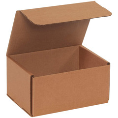Brown/Kraft Corrugated Cardboard Mailer Box, 8″ L X 6″ W X 4″ H, Pack of 50, Cru