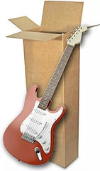 5 Pack Electric Guitar Cardboard Box Side Loading Corrugated 18″ L X 6″ W X 45