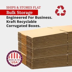 Partners Brand 14x14x4 Corrugated Cardboard Boxes, 8L x 6W x 4H , Pack of 25 | S