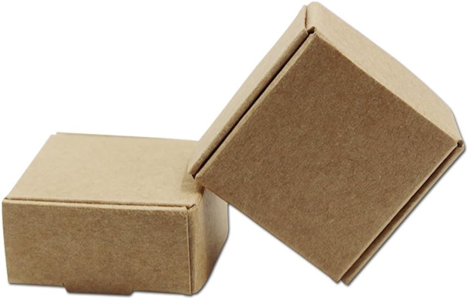1.45X1.45X0.78 Inch Mini Brown Aircraft Cardboard Jewellery Boxes Square Gift Wr