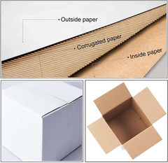 6X6X6 Inches Shipping Boxes Set of 25, White Corrugated Cardboard Box for Packin