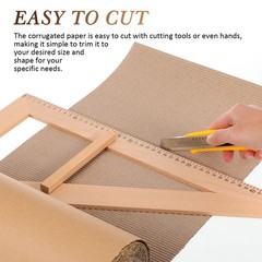 12×197 In Single Face Craft Paper Corrugated Cardboard Roll Wrap Sheets