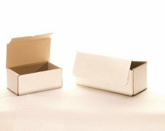 50 12 x 3-1/2 x 3″ White Corrugated Mailers Die Cut Tuck Flap Boxes Free Ship