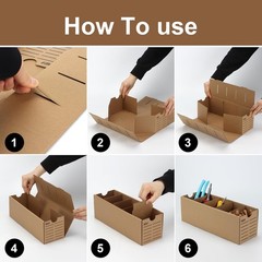 Parts Bins with Dividers, Cardboard Storage Boxes, Pantry Organizer Boxes, Pa…