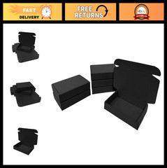 20 Pack Black Corrugated Shipping Boxes 11.8×7.9×3.2 in | Mini Mailer for Gifts,