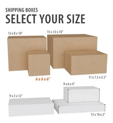 Shipping Boxes 6″ L x 6″ W x 6″ H, 30 Count