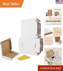 Lightweight 7x5x1 Cardboard Shipping Boxes – Set of 30 for Small Businesses