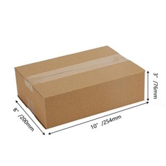 10 x 8 x 3 in. Brown/Kraft Corrugated Shipping Box 10/20/25 Pack