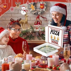 3 PCS 10×10 Inch Christmas Pizza Money Box Cash Gift Surprise Holder Birthday