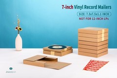 7-inch 45 RPM Record Mailers (NOT for 12-inch LPs), 7.5 x 7.5 x 1.1 Inch Corr…