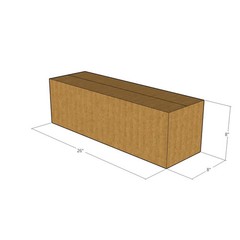 10 26x8x8 Kraft Brown Corrugated Shipping Boxes 32 ECT Single-Wall New