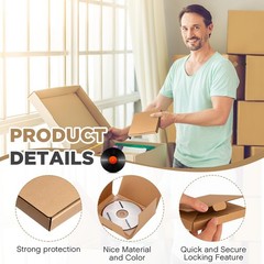 100 Pcs 5 5/8″l x 5″w x 7/16″h Cd Mailer Box Cd Shipping Boxes Corrugated Mai…