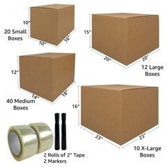 UBMOVE 7 Room Economy Moving Kit 82 Moving Boxes & Boxing Supplies