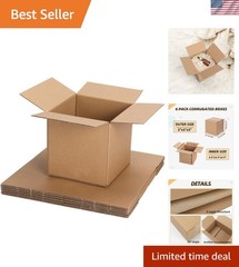 Pack of 6 Sturdy 5x5x5 Inch Shipping Boxes – Perfect for Small and Fragile Items