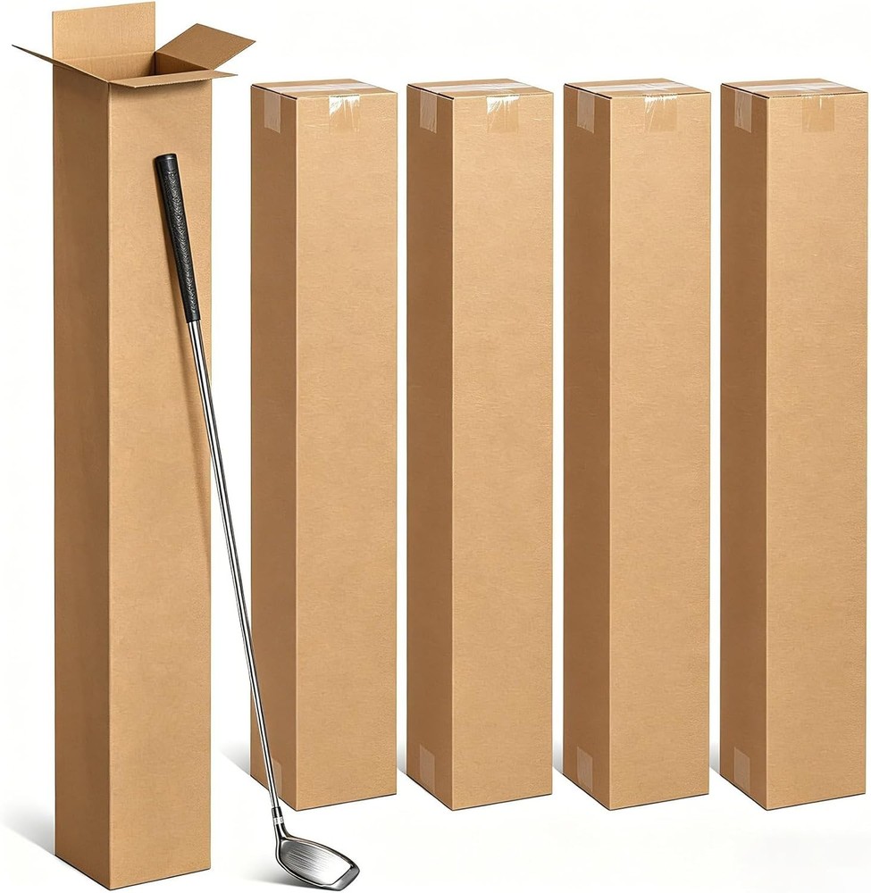 10 Pcs 4 X 4 X 48 Inch Golf Club Shipping Boxes 4L X 4W X 48H Tall Corrugated Bo