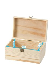 3 Pieces Wooden box 11.6X7.8X6-10.5X6.6X5.2-9.2X5.5X4.3 Inch with Hinged Lids…