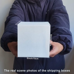 6X6X6 Inches Shipping Boxes Set of 25, White Corrugated Cardboard Box for Packin