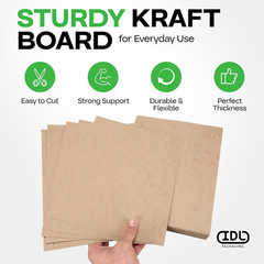 IDL Packaging Chipboard Sheets 12×12 Pack of 100 Kraft 0.022 Thick USA Made