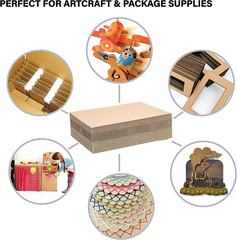 50 Packs 8X10 Inch Corrugated Cardboard Sheets, Premium Brown Kraft Corrugated P