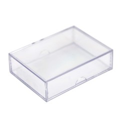 20 Pack Clear Acrylic Card Storage Boxes with Lids – 3 1/2″ L x 2 1/2″ W x