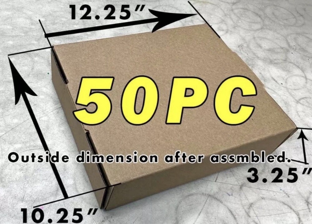 50 Pieces 10″ x 3″ x 12.5″ Corrugated Security Mailer Shipping Box Bulk Boxes