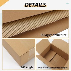 6x6x6 Inches Corrugated Cardboard Shipping Boxes – Perfect for Moving & Mailing